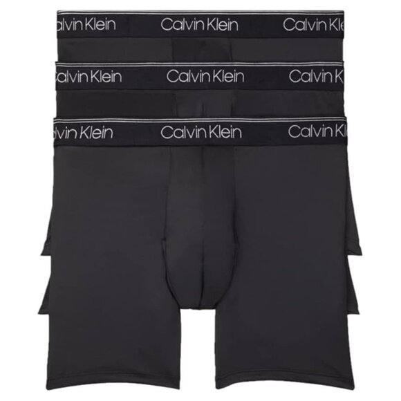 New Calvin Klein Men's Micro Stretch 3-Pack Boxer Brief Black Size L - Picture 1 of 7